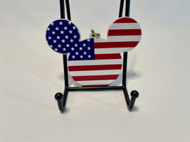 Mickey Mouse Iconic Ears &quot;Stars and Stripes&quot; Ceramic Ornament - £23.09 GBP