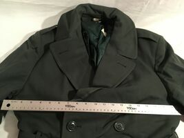 VINTAGE ARMY MANS WOOL 36R GABARDINE AG-44 OVERCOAT W/ 36R NYLON REMOVAB... - $53.99