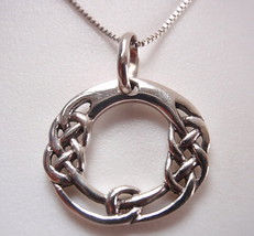 Celtic Letter &quot;O&quot; 925 Sterling Silver Necklace Corona Sun Jewelry o - £8.39 GBP