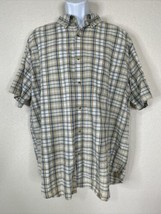 Cherokee Men Size XL Plaid Button Up Shirt Short Sleeve Pocket - £5.79 GBP