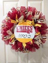 Kansas City Chief Football Wreath  Home Decor Gift Football - $60.43