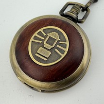 Coleman Pocket Watch Men Half Hunter Bronze Japan Quartz Analog Chain Ne... - €27,64 EUR