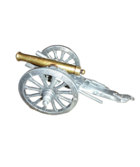 Silver War Replica Cannon Pewter and Brass Die Cast Toy Collectable Mili... - $473.02 MXN