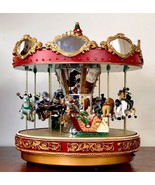 Mr. Christmas VTG Marquee Musical Lighted Animated Carousel Merry Go Round - £61.15 GBP