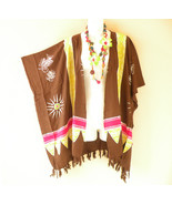 CG25 Abstract Women Rayon Plus Cover Up Open Front Duster Cardigan - up ... - $24.90
