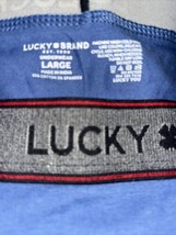 Lucky Brand Men&#39;s Blue Gray Logo Underwear Trunk Briefs Cotton Size L - £10.93 GBP
