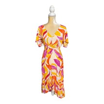 Anthropologie Abel The Label High Low Maxi Dress Size S Small V Neck Multicolor - £22.93 GBP