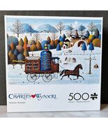 Charles Wysocki Promises, Promises Winter Snow Scene 500 Piece Puzzle-Co... - $347.62 MXN