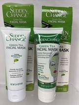 (2) Sudden Change Green Tea Facial Mask 3.4oz Moisturize Face Antioxidants  ￼ - $8.99