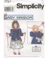 Simplicity Sewing Pattern 7787 Size BB 5,6,7,8 Child&#39;s Dress and Doll Dr... - £6.18 GBP