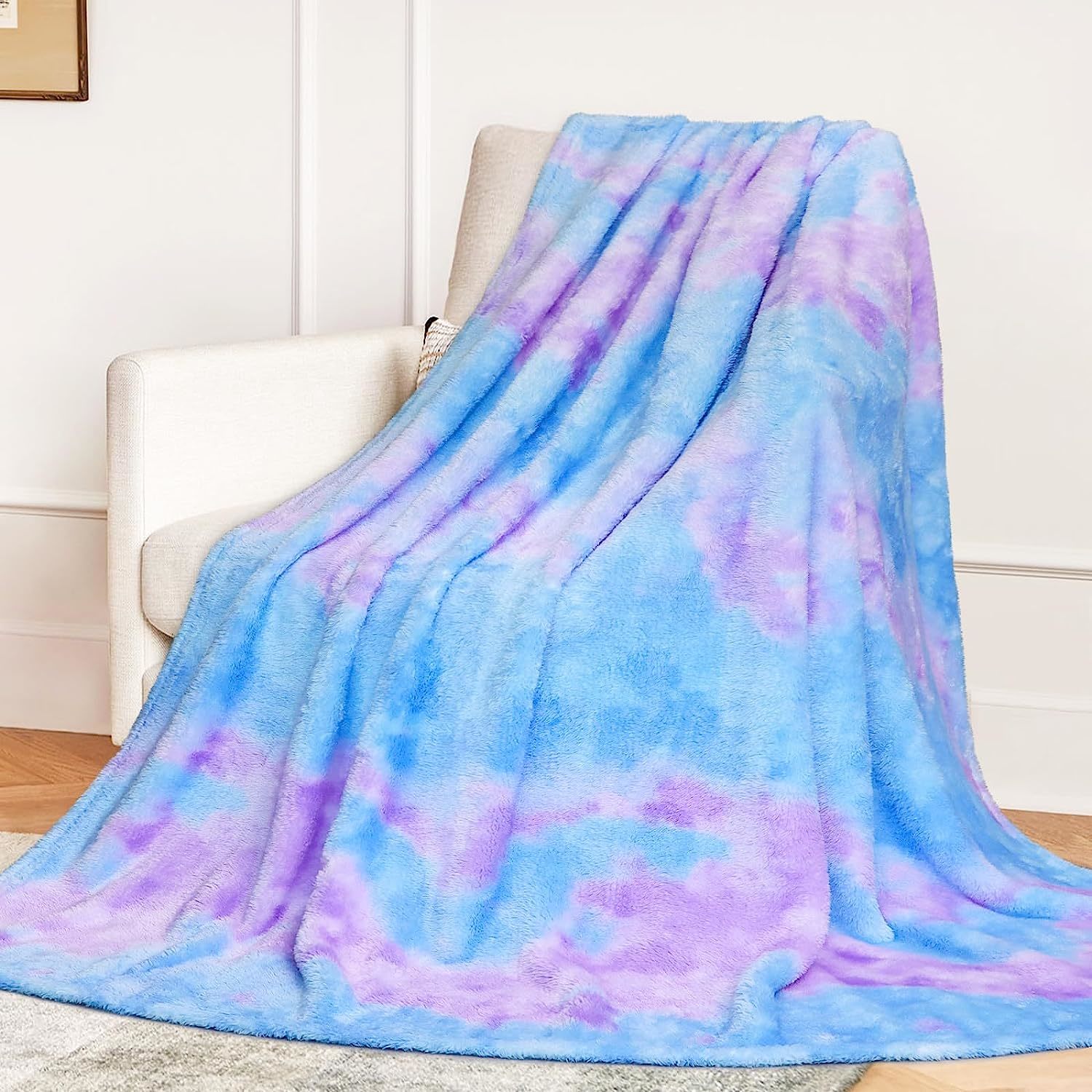 Blankets Fuzzy Soft Fleece Throw Blanket Cozy Soft Warm Throw Blanket Fo... - $31.96