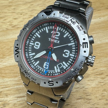 Timex Expedition Quartz Watch Men Silver Black Steel E-Compass Analog New Batter - £89.03 GBP
