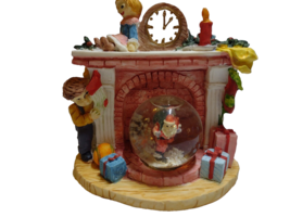 Christmas Snow Globe Santa Claus Dolls Mantel Clock Boy Toys Gifts Candle Wreath - £12.30 GBP