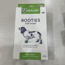 Healers Medical Dog Boot 2 UNIT 2 BOOTS 2 Gauzes  IN PKG Medium - £15.24 GBP