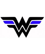 Thin blue line Wonder Woman Decal For Car Truck Sticker Vinyl Police sup... - £5.44 GBP