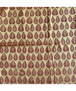 Fabric Vintage Gold Maroon Reversible Medium Weight Remnant Craft Supply... - $29.99