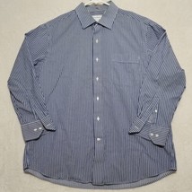 Tommy Bahama Men&#39;s Dress Shirt Size 17 Button Up Long Sleeve Blue/Black - £18.08 GBP