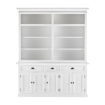 87" White Solid Wood Four Tier Bookcase - $68,994.85 MXN