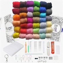 Colorful Creations Needle Felting Kit - 40 Shades of Felting Wool Roving and Too - £60.32 GBP