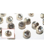Set of Six (6) Single Clear Crystal on Gold Setting Shirt/Blouse Buttons... - £4.67 GBP