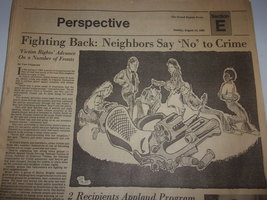 Vintage Grand Rapids Press MI Fighting Back Neighbors Say No To Crime Au... - $3.99