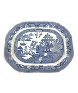 Antique 19th Century Light Blue Willow Staffordshire Transferware Platte... - £143.34 GBP