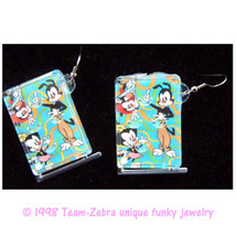 Huge Funky Animaniacs Pinball Game EARRINGS-Vintage Cracker Jack--SWIMMING-SCUBA - £6.25 GBP