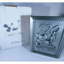 Walt Disney World Pewter Picture Frame Mickey Mouse Pin 100 Years Of Magic - $17.45