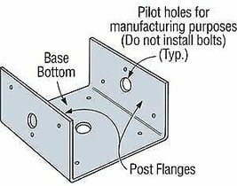 (50 Count) Simpson Strong-Tie BC40Z 4 x Post Base ZMAX - $307.79