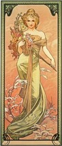 Alphonse Mucha Seasons Spring Oil Painting Giclee Print Canvas - £9.45 GBP