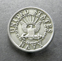 Us Navy Usn Pewter Round Emblem Lapel Pin Badge 1 Inch - £4.41 GBP