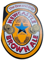 Newcastle Brown Ale The One And Only Fiberboard Beer Label Sign Double S... - $39.59
