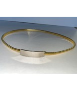 1970s~80s Vintage Gold Toned Thin Metal Hook Belt Stretches Small - Medi... - $54.69 CAD