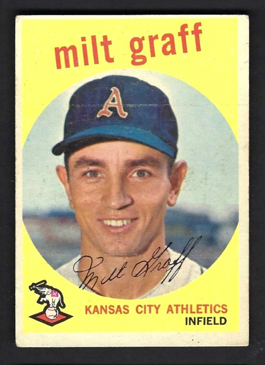 1959 Topps #182 Milt Graff Kansas City Athletics - $5.09