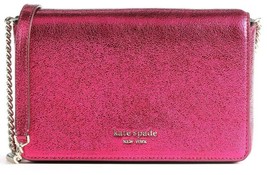 NWB Kate Spade Spencer Chain Crossbody Wallet Metallic Pink PWR00158 Gift Bag - £69.47 GBP
