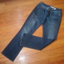 DKNY Jeans Size 8 Dark Blue 32 x 33 Straight Leg 5 Pocket Vintage Denim Mid Rise - £18.77 GBP