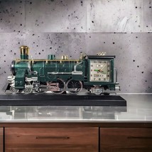 1980 Riva Train Alarm Clock Model No. 1943 Green Locomotive Rare VTG READ - $176.31