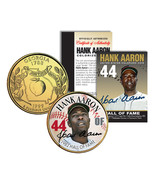HANK AARON * Hall of Fame * Legends Colorized Georgia Quarter Gold Plate... - $236.75 MXN