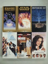 Lot of 6 VHS Independence Day Star Wars My Best Friends Wedding Mr Deeds - £14.77 GBP
