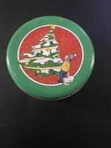 Vintage Small Round Tin  3.5” X 1.5”- The Tin Box Company Of America, Christmas - £4.69 GBP