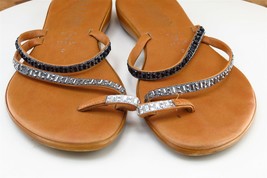 Italian Shoemakers Sz 9 M Brown Flip Flop Synthetic Women Sandals - £15.65 GBP