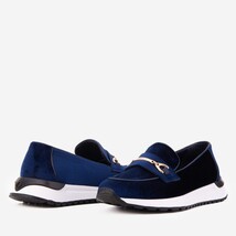 The Milan Navy Blue Leather Women Sneaker image 6