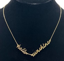 Kate Spade Gold Tone Necklace Hello Sunshine New York 14 Inch Long - £32.14 GBP