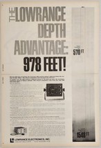 1976 Print Ad Lowrance Electronics Bluewater Pro LFG-460 Sonar Fishing T... - £13.61 GBP