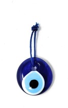 Turkish Glass Blue Evil Eye Nazar Amulet Ornament, Lucky Protection Charm, 1.6&#39;&#39; - £5.15 GBP