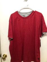 NWT Lee Layered Look Mens T Shirt Regular Fit SZ XL Scarlet Red Short Sl... - $9.89