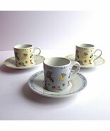 Lot of 3 Linda Grayson Espresso Cups/Saucers For SCBD - $478.65 MXN