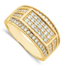 Men 1.45Ct 14k Yellow Gold Plated Moissanite Pinky Ring Engagement Wedding Band - £86.46 GBP
