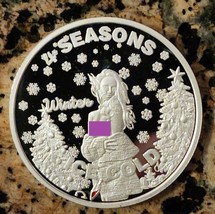 Winter - Ice Cold - 4 Seasons Sexy 1oz .999 Fine Silver Round 100 Minted w/ COA - £51.68 GBP