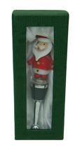 Santa Claus Christmas Holiday Wine Bottle Stopper, Pre-owned - £6.63 GBP